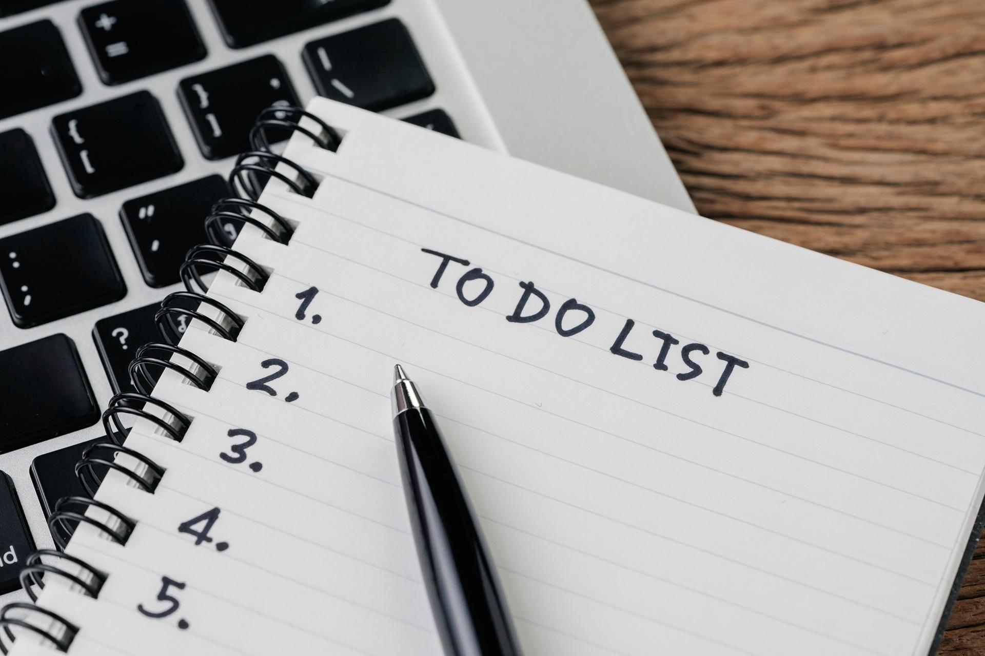 To-do-Liste - Paketbox fuer zuhause planen