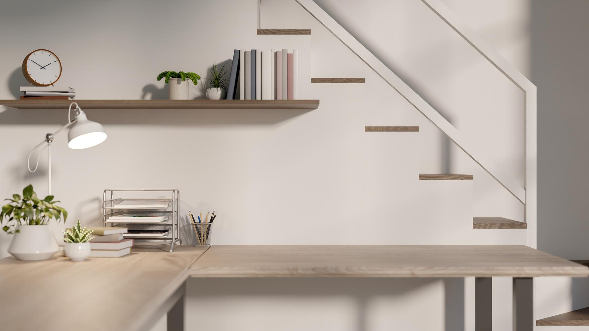 Modernes Arbeitszimmer mit Holzoberflächen und klaren Linien | Fliesen Mönchengladbach